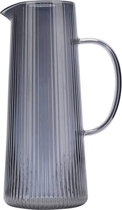 Hestia Grey Ribbed Jug Pitcher