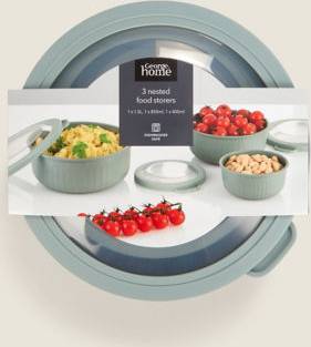 George Home George Home 3 Nested Storers Food Container