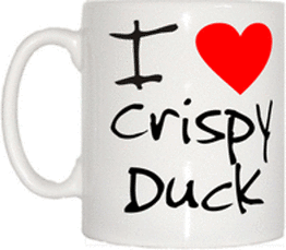 TeeTreeDesigns I Love Heart Crispy Duck Mug Cup & Mug