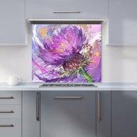 Warren Reed Abstract Thistle Explosion Kitchen Splashback 700mm x 750mm Splash Guard