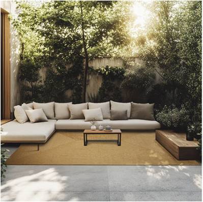 200 x 290 rug tectake Rug Raya 200 x 290 cm Brown