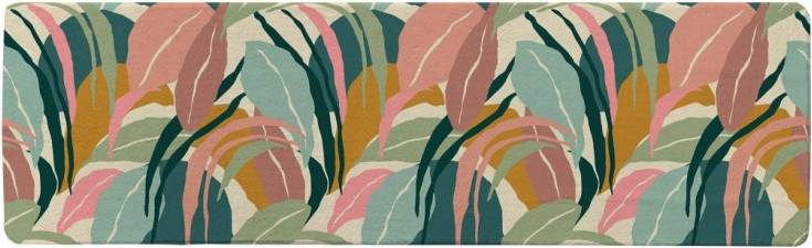 Artistic Abstract Leaves Designer Runner Rug