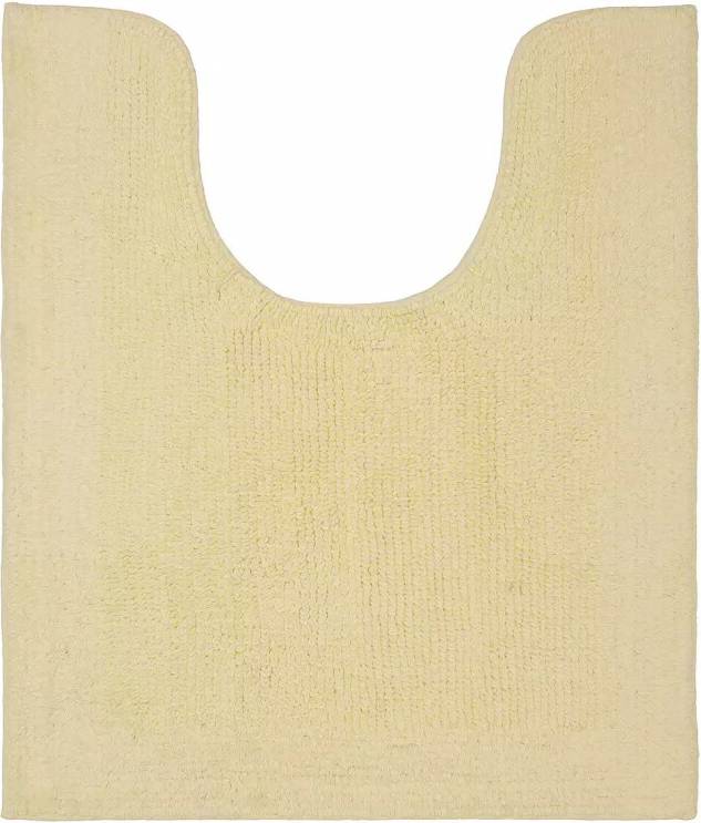 Cotton Border Bath Contour Rug Lemon Drop