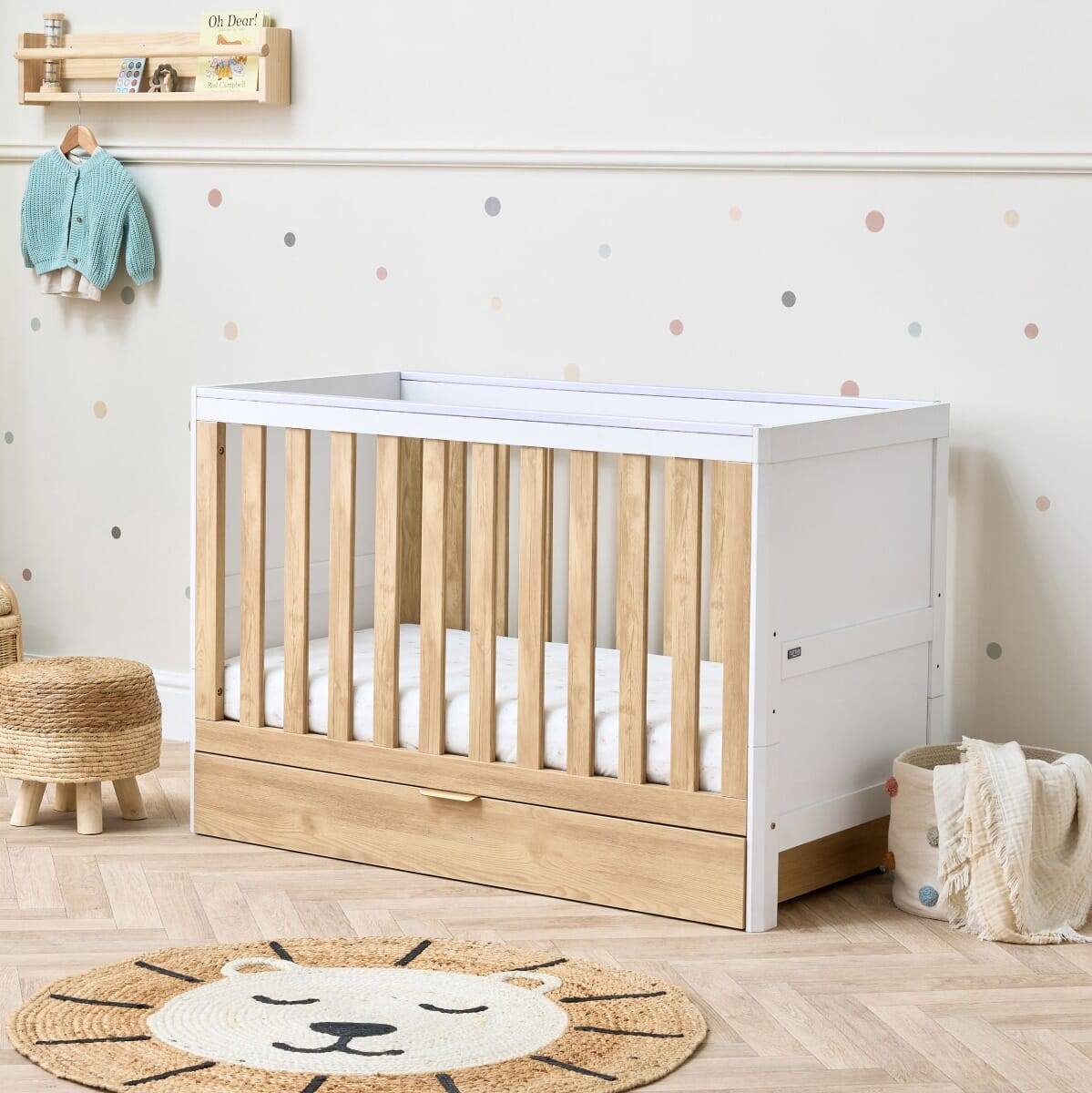 Tutti Bambini Riley Mini Cot Bed with Drawer