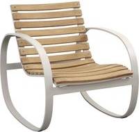 Parc Outdoor Rocking Chair Gray/Tan