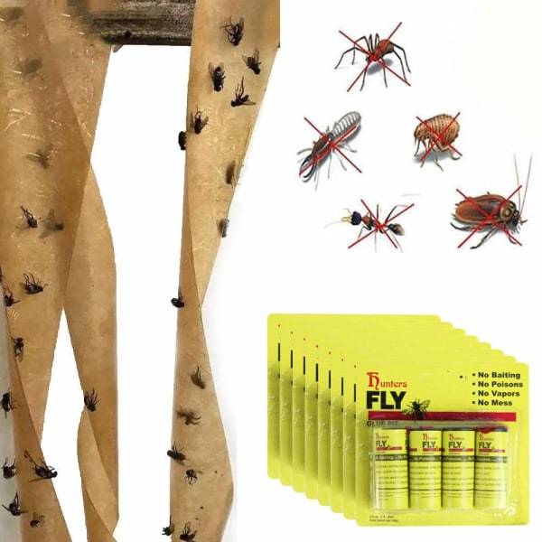 Flugfälla Flugfångare Flugpapper Rulle 16-Pack