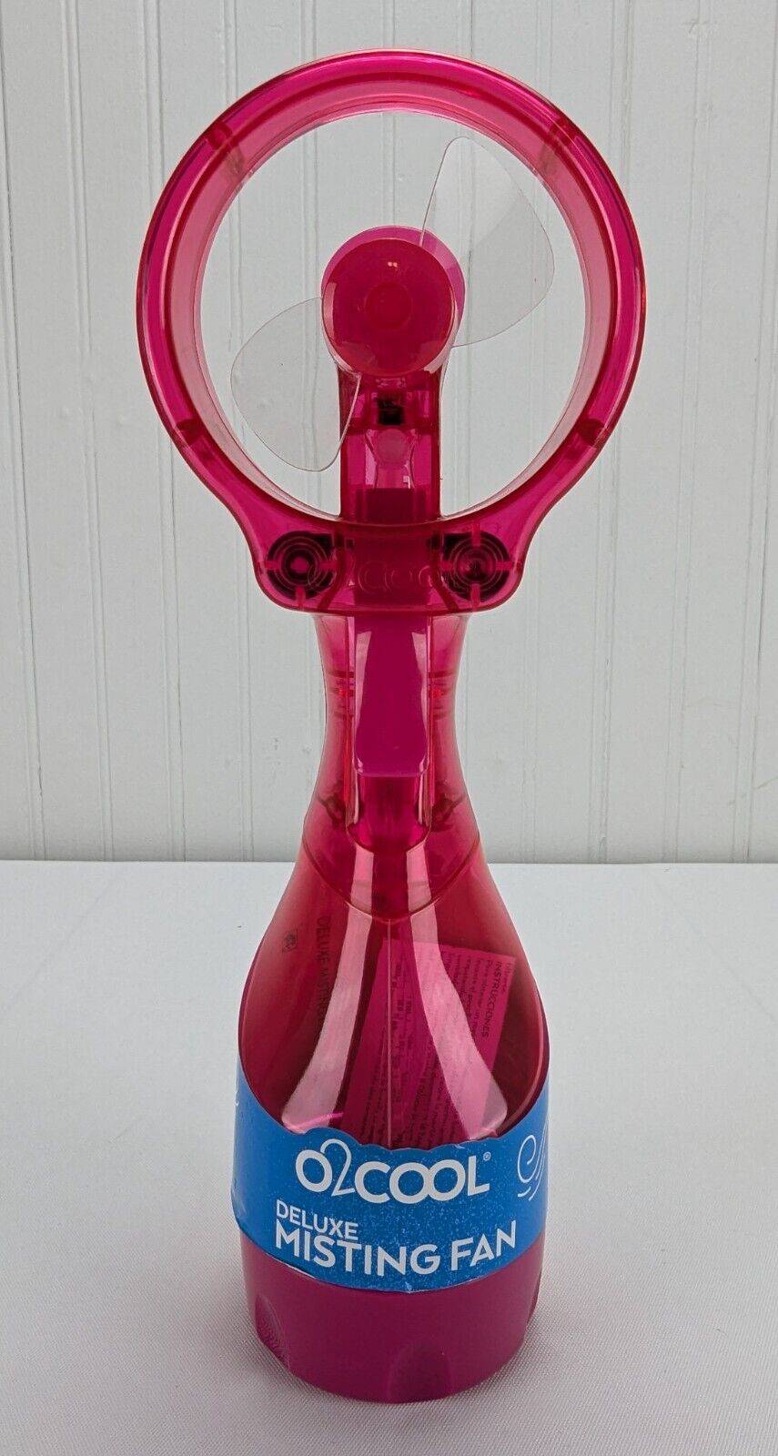 Misting fan O2Cool Deluxe Handheld Battery Powered Pink Water Misting Fan