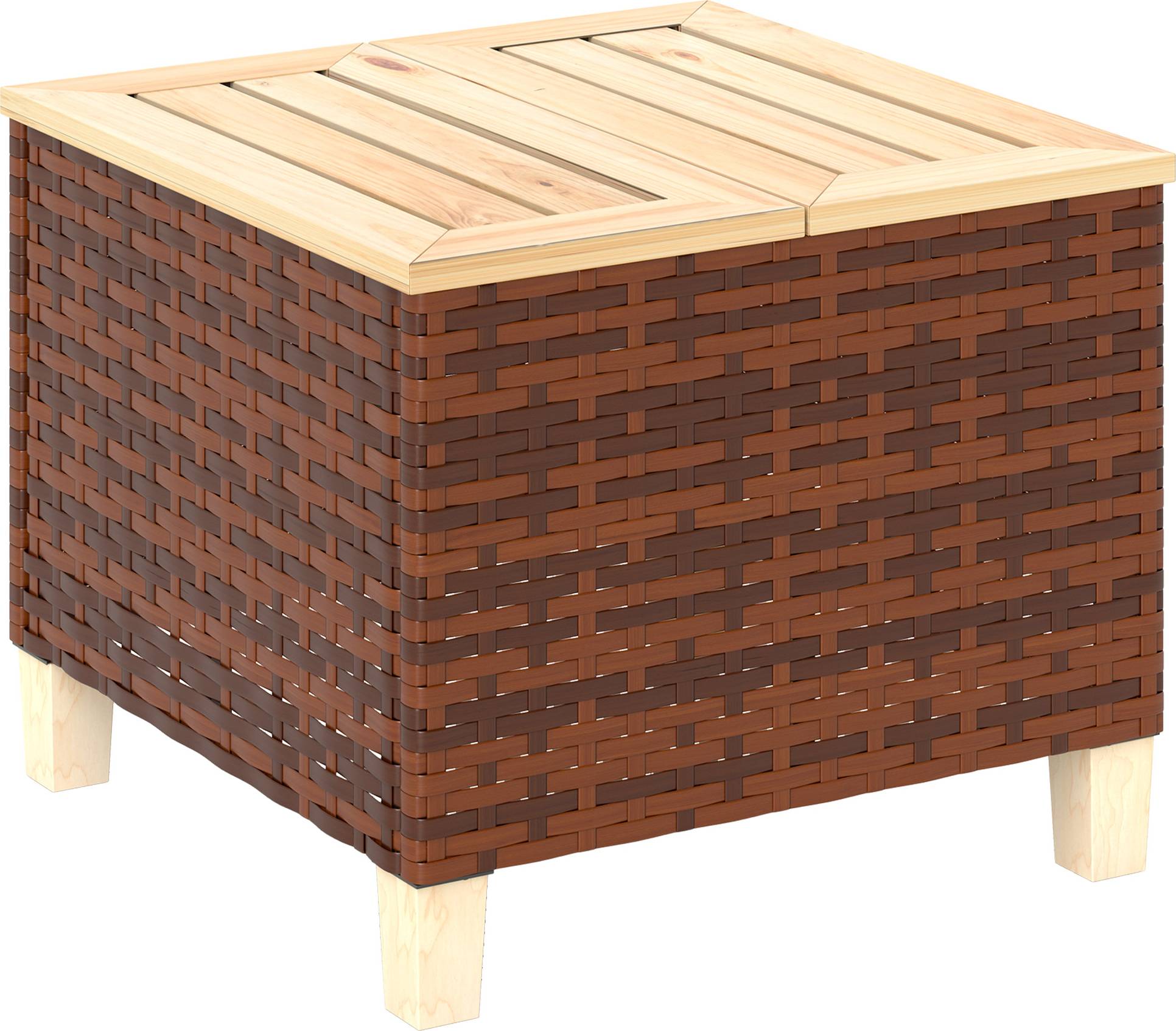 Outdoor pool table OutSunny with PE Rattan Outdoor Side Table
