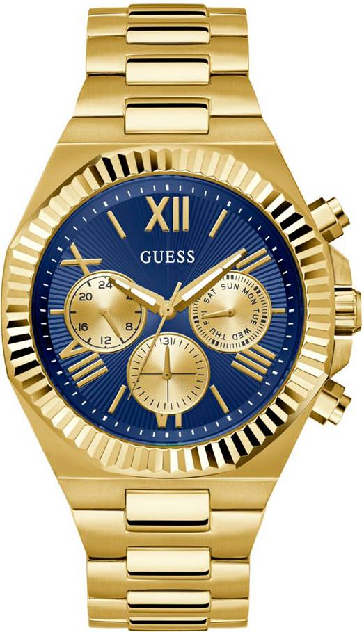 Guess Multi-Function Crystal Watch 44 Mm Gold