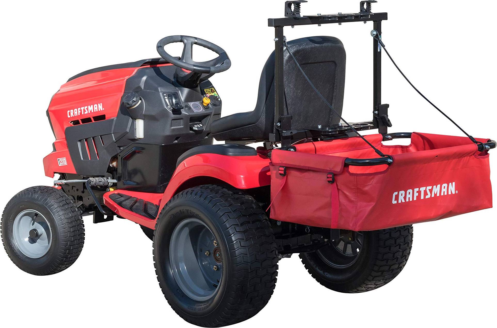 Craftsman riding mower Craftsman CMXGZBF450568 Tractor Riding Lawn Mower Tool Rack Red