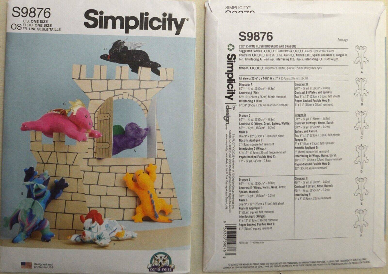 Simplicity Sewing Pattern 9876