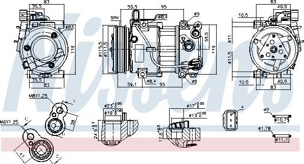 Nissens 891097 First Fit Kompressor R1234yf