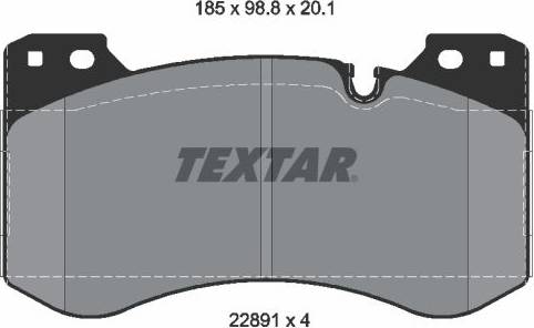 Textar Brake Pad Set Disc Brake 2289101