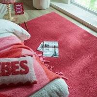 Dunelm Snuggle Washable Rug Magenta