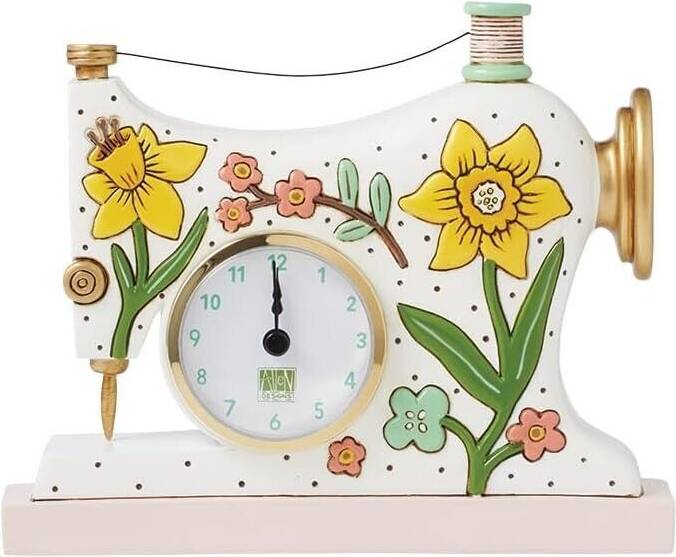 Sewing table Enesco Sewing Machine Desk Table Clock