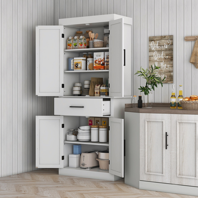 Kitchen pantry storage cabinet Homcom 72 Inch Tall Kitchen Pantry Storage Cabinet