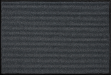 Project Source Polyester Rectangular Decorative Door Mat 2-ft x 3-ft Gray/Silver
