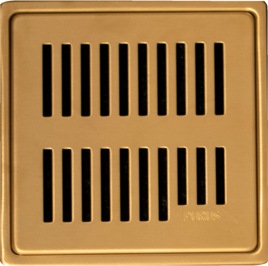 Purus Square Rib Mässing 154x154 mm