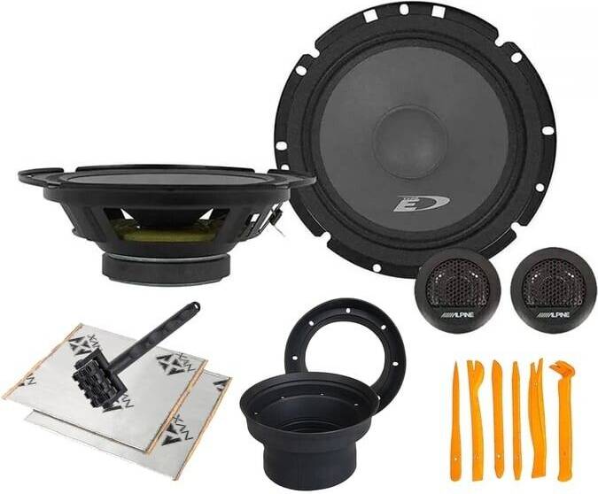 6.5 component speakers Alpine SXE-1751S 80W RMS 6.5 Inch Component Speakers