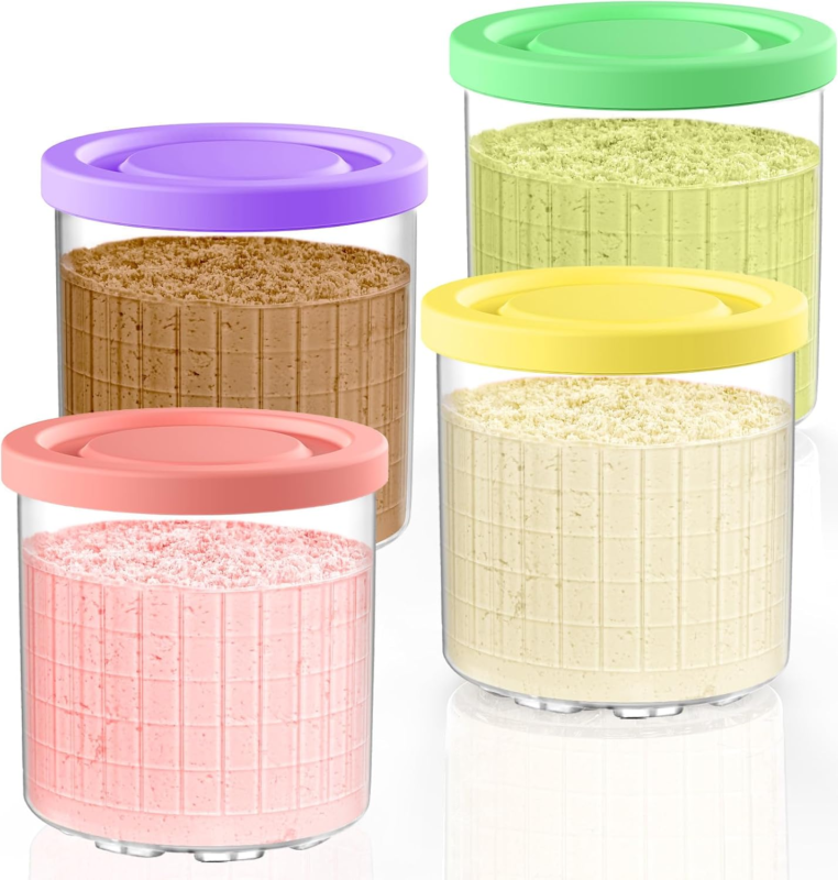 Food ninja Ninja Food Storage Containers - Multi-Colored Lids, 4 Pack, 16oz Food Container