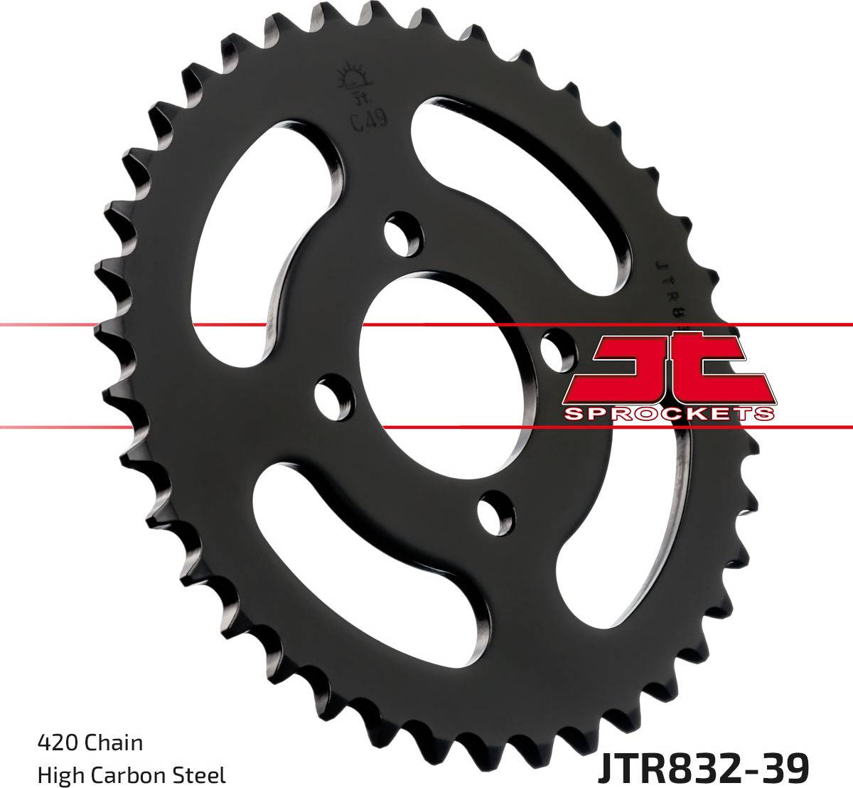 JT Steel Standard Rear Sprocket 832