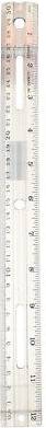 3 Pack Inc Beveled Edge Clear Ruler
