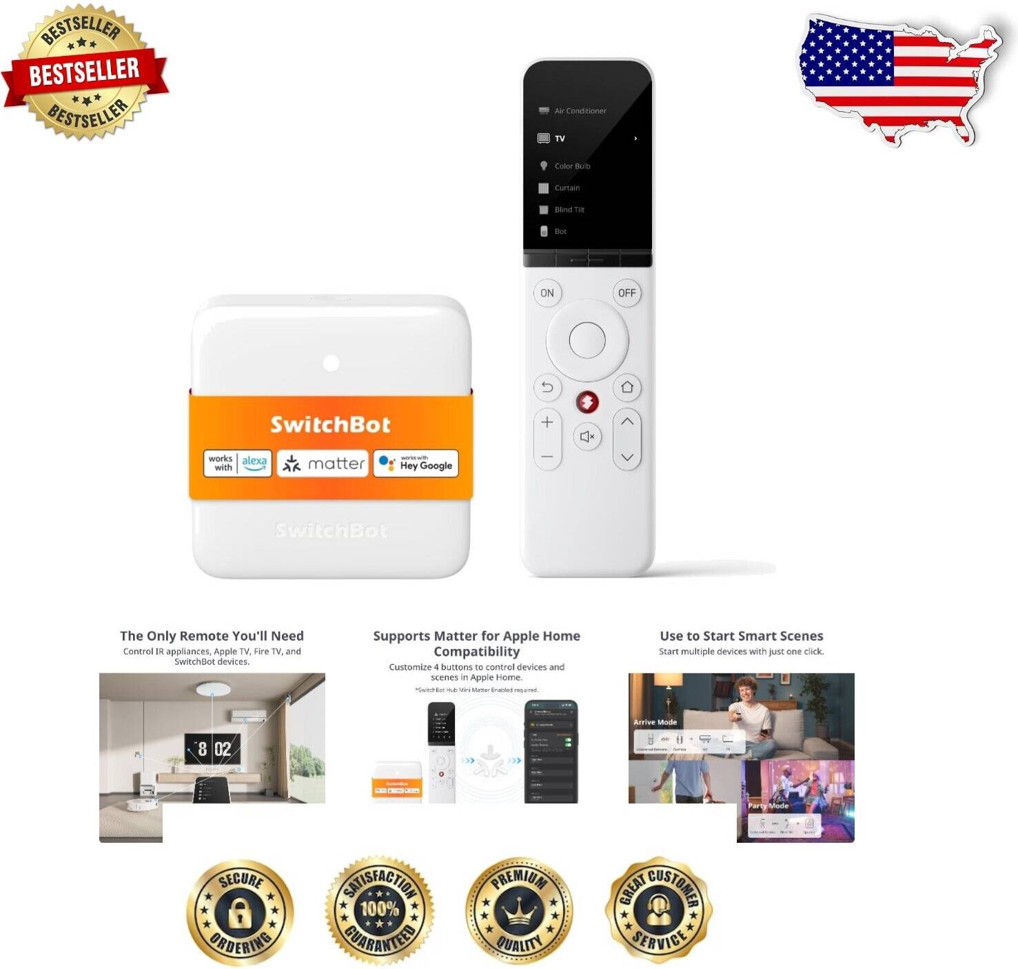Universal tv remote SwitchBot Multi-Use Universal Remote Control TV 0.95 Pounds