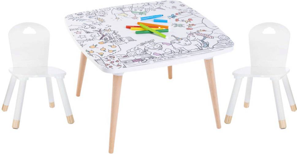 Isabelle & Max 3 Piece Square Activity Table and Chair Set