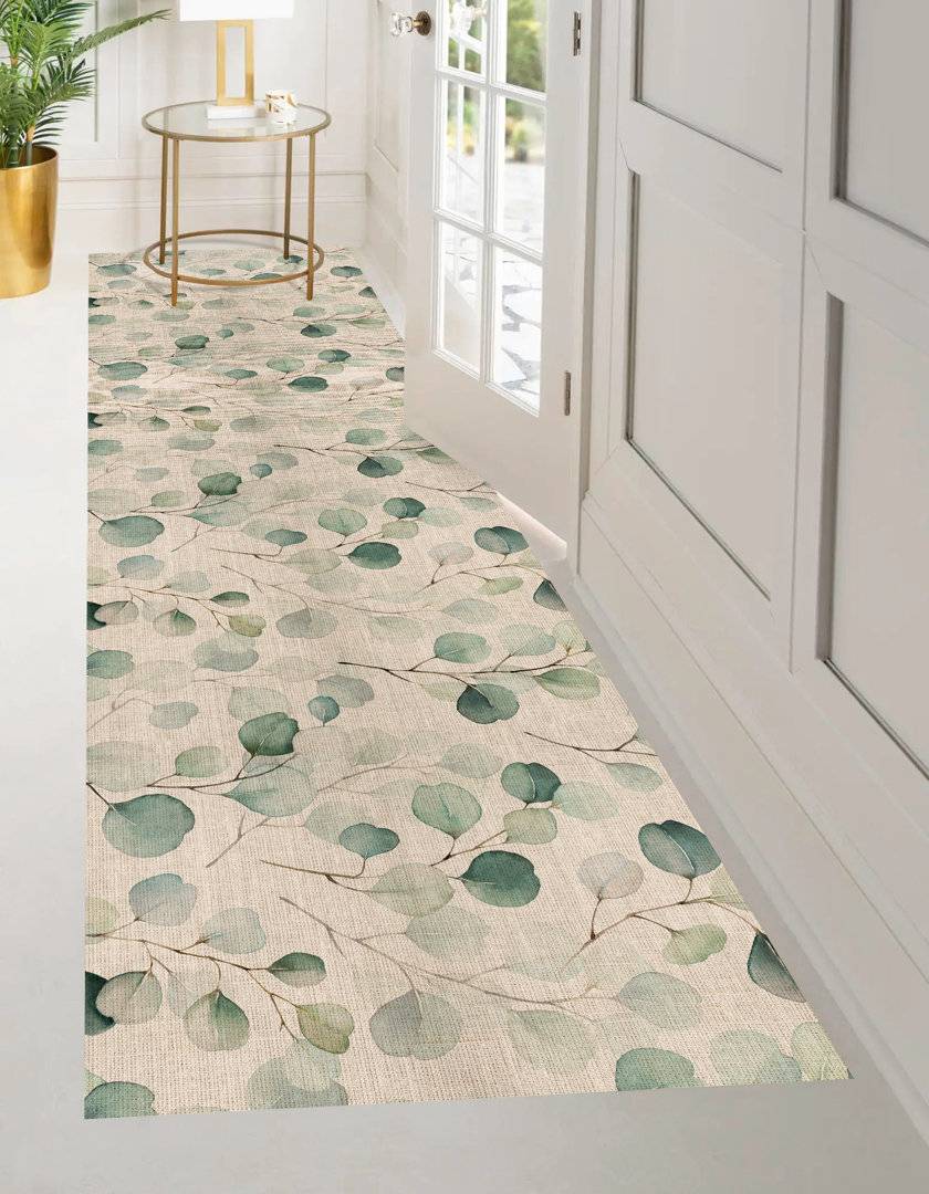 Lark Manor Vinyl Machine Printed Area Rug Rectangle 2'7.5" x 9'10.1"