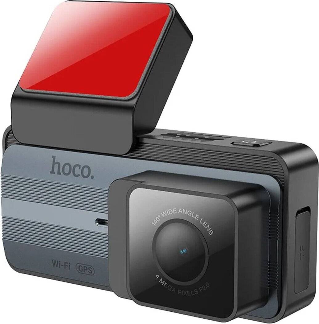 Video recorder Hoco DV12 GPS Front Rear Driving Recorder Gray