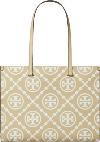 Tory Burch Monogram Contrast Embossed Tote -