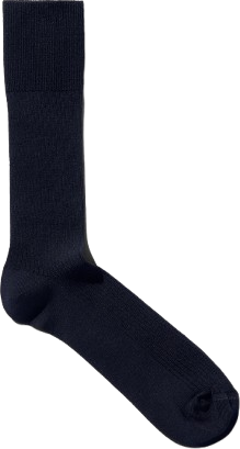 Mid Length Rib Socks - Dark Navy