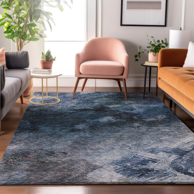 Addison Rugs Mayfield AMF590BU 2 x 3 ft Flatweave Polyester Blue