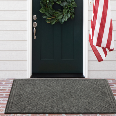Project Source 4-ft x 6-ft Gray Polyester Rectangular Indoor Decorative Utility Mat Gray