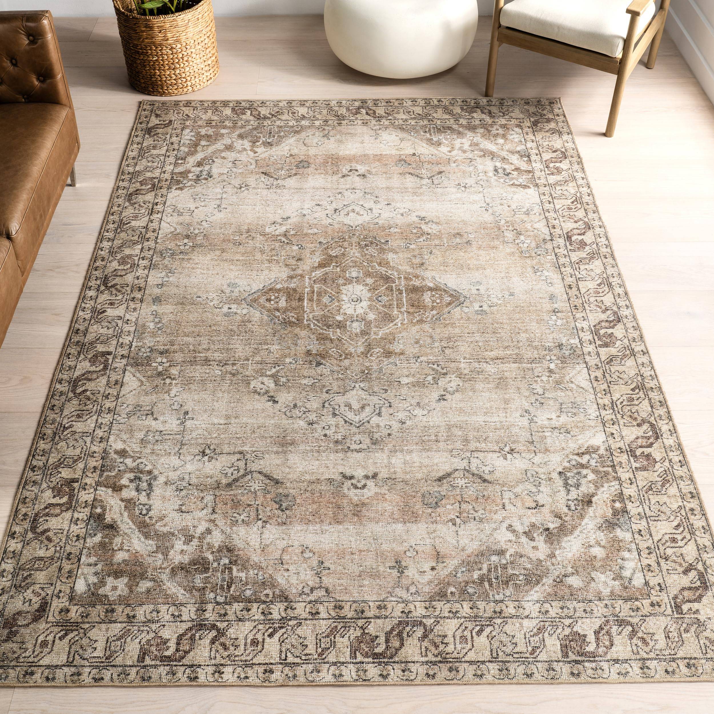 Nuloom Hillstone Collection 7' x 9' Area Rug Beige