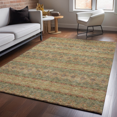 Addison Rugs Mayfield AMF615GE 3 x 5 ft Flatweave Polyester Green