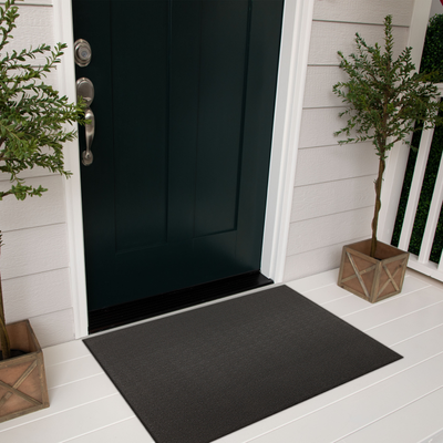 Project Source 3-ft x 5-ft PVC Rectangular Indoor Outdoor Decorative Utility Mat Black
