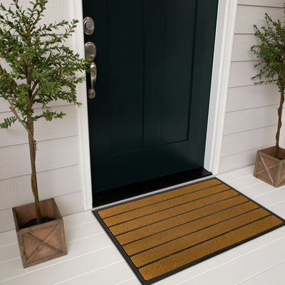 Project Source 2-ft x 3-ft Polyester Rectangular Indoor Outdoor Decorative Utility Mat M486 Brown