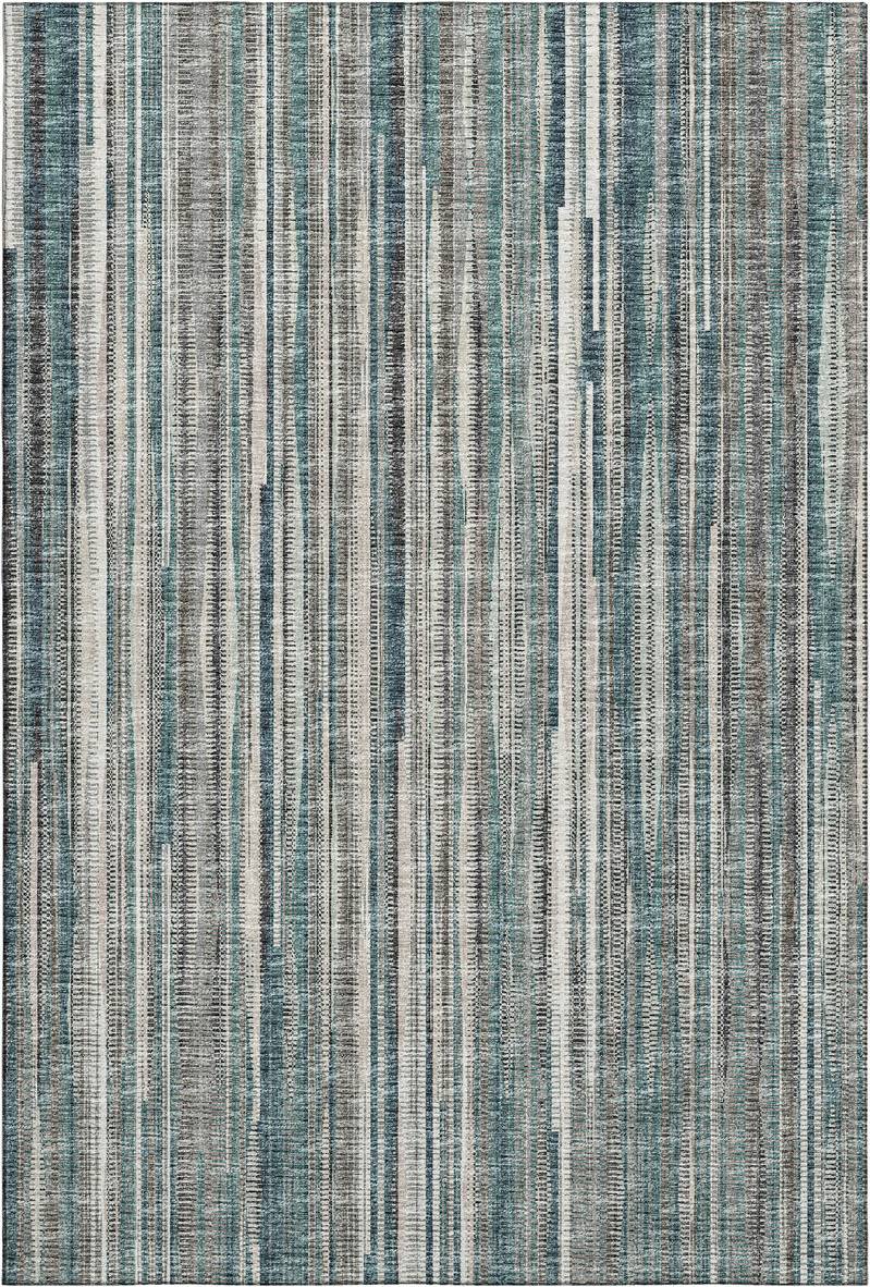 Addison Rugs Mayfield AMF31 9 x 12 ft Flatweave Polyester Peacock Rectangular Indoor Stripe Machine Washable Area Rug Blue