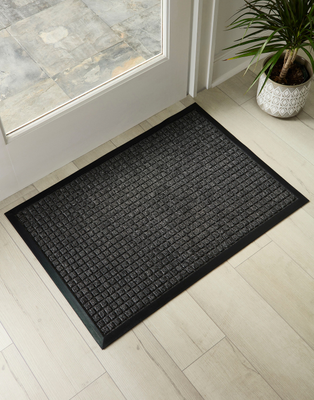 Project Source Polyester Rectangular Indoor Outdoor Utility Mat 2-ft x 3-ft Gray Gray