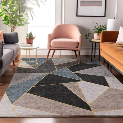 Addison Rugs Mayfield AMF636BU 5 x 7 ft Flatweave Polyester Blue