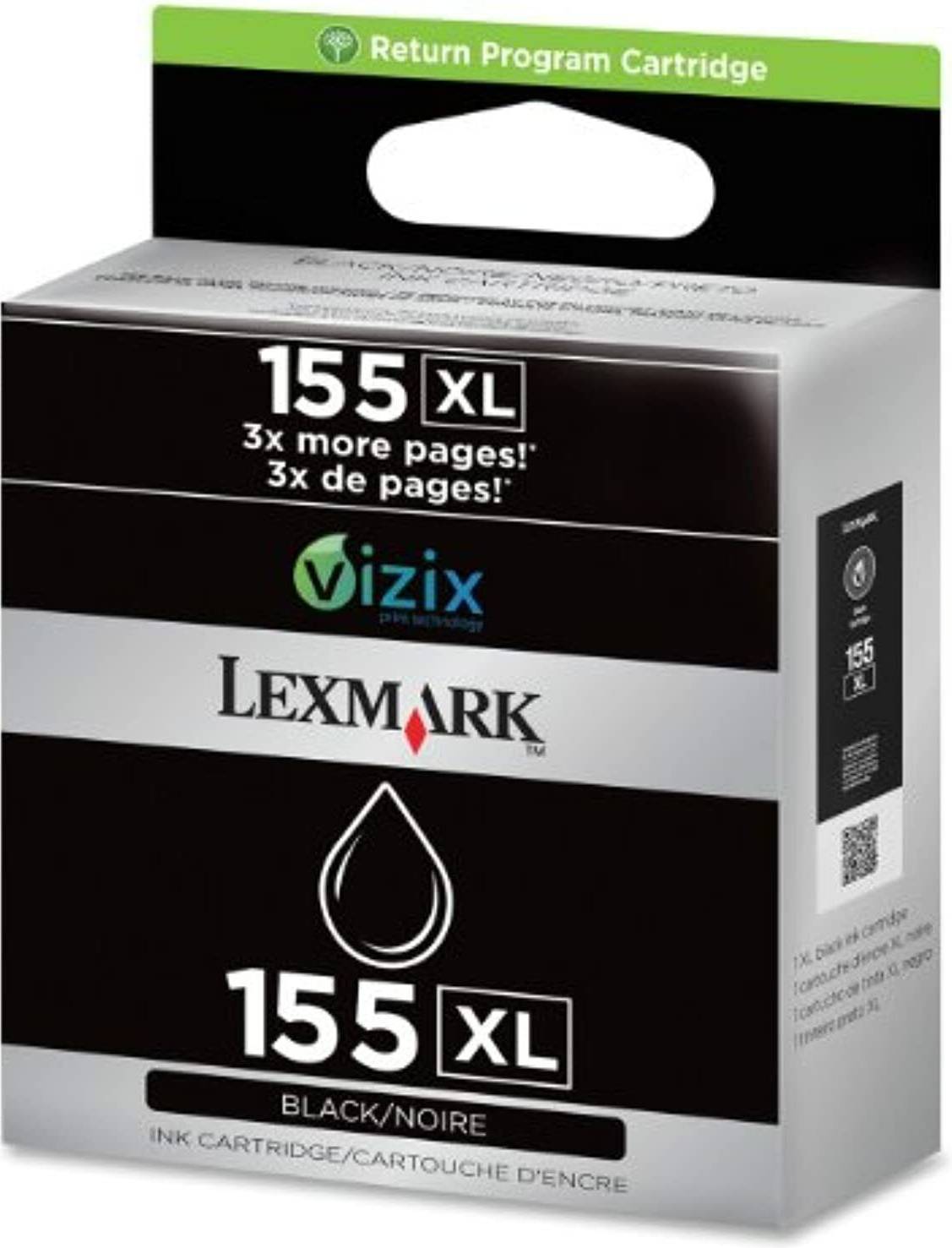 Lexmark 155XL Return Program Blækpatron - Sort