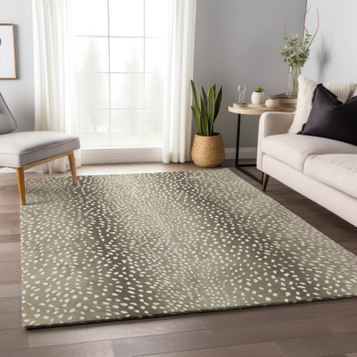 Addison Rugs Mayfield AMF44FA 8 x 10 ft Flatweave Polyester Fawn Rectangular Indoor Abstract Machine Washable Area Rug Beige