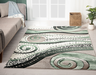 MDA Rugs Rhodes 2 x 3 ft Polypropylene Rectangular Indoor Abstract Area Rug