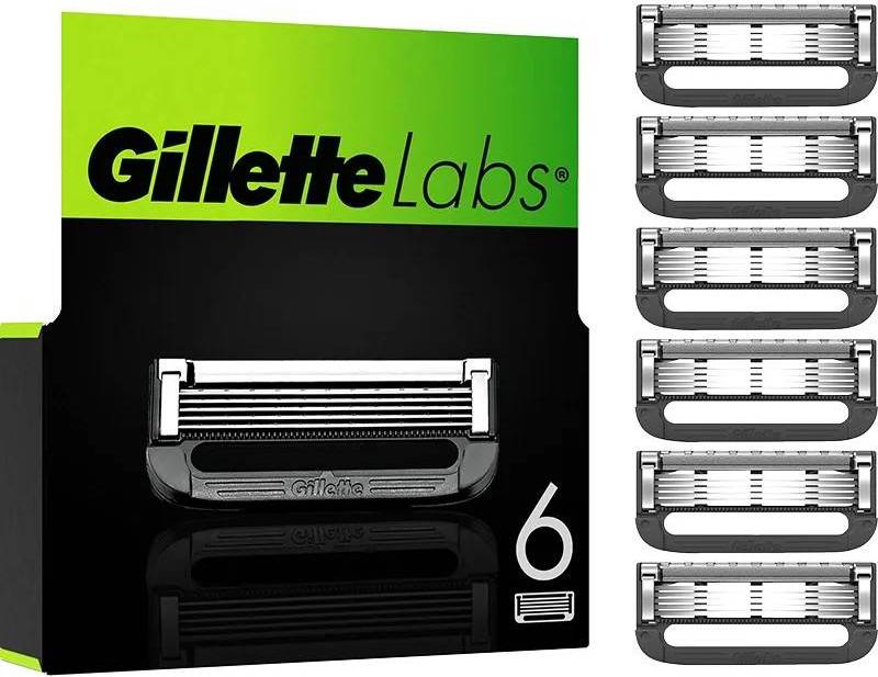 Gillette labs Gillette Venus Labs 6 Pcs Rustfritt Stål Rakblad