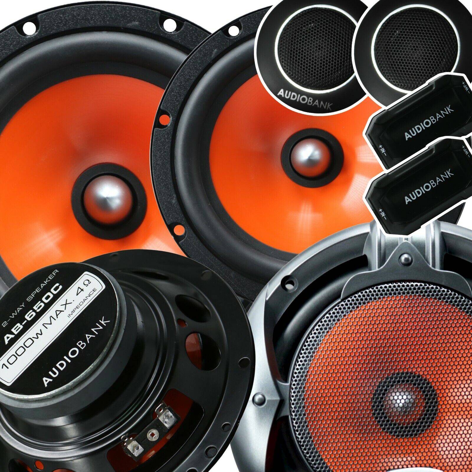 Car speaker system Audiobank 1000W 6.5-Inch 2-Way Car Speaker System