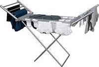 Heated clothes airer with cover Abode Foldable Freestanding Drying Rack - Silver