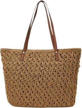 Accessorize Raffia Tote Bag - Beige
