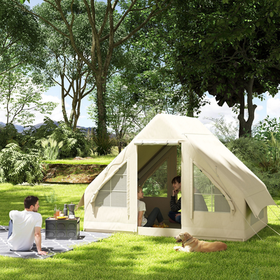 Inflatable tent OutSunny Inflatable Camping Tent with Hand Pump