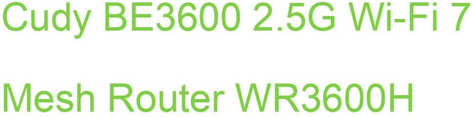 Mesh wifi 7 Cudy BE3600 2.5G Wi-Fi 7 Mesh Router